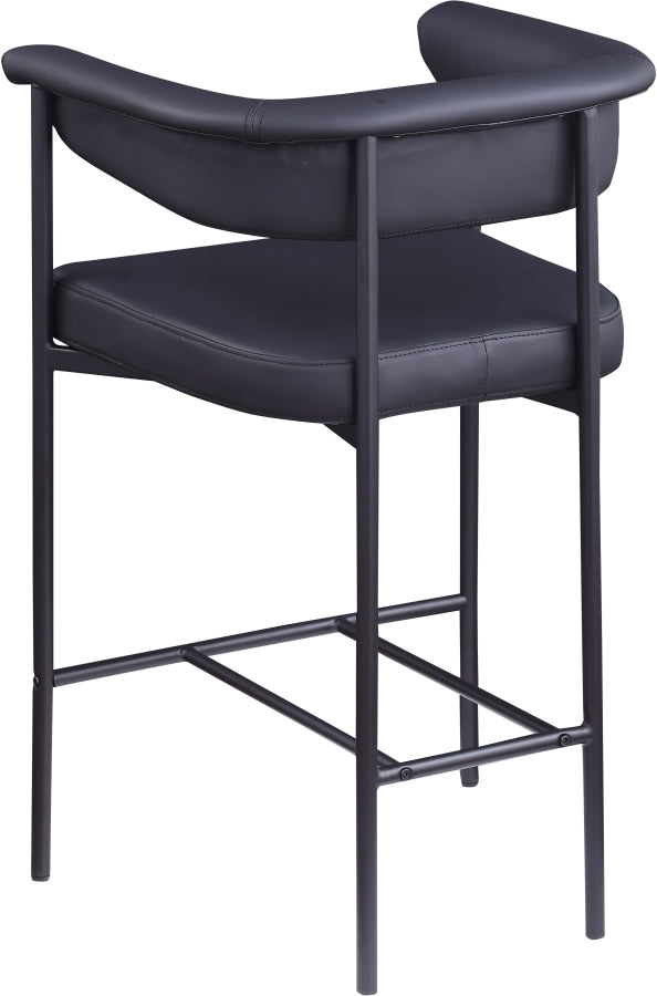 Malin Vegan Leather Upholstered Counter Stool — 428-C - Black - 428Black-C alternate view 5