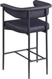 Malin Vegan Leather Upholstered Counter Stool — 428-C - Black - 428Black-C alternate view 5