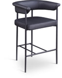 Malin Vegan Leather Upholstered Counter Stool — 428-C - Black - 428Black-C