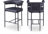 Malin Vegan Leather Upholstered Counter Stool — 428-C - Black - 428Black-C Double Chair