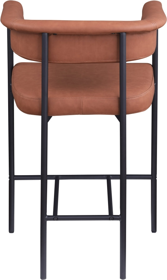 Malin Vegan Leather Upholstered Counter Stool — 428-C - Cognac - 428Cognac-C alternate view 4
