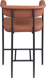 Malin Vegan Leather Upholstered Counter Stool — 428-C - Cognac - 428Cognac-C alternate view 4