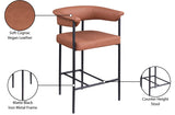 Malin Vegan Leather Upholstered Counter Stool — 428-C - Cognac - 428Cognac-C Infographic