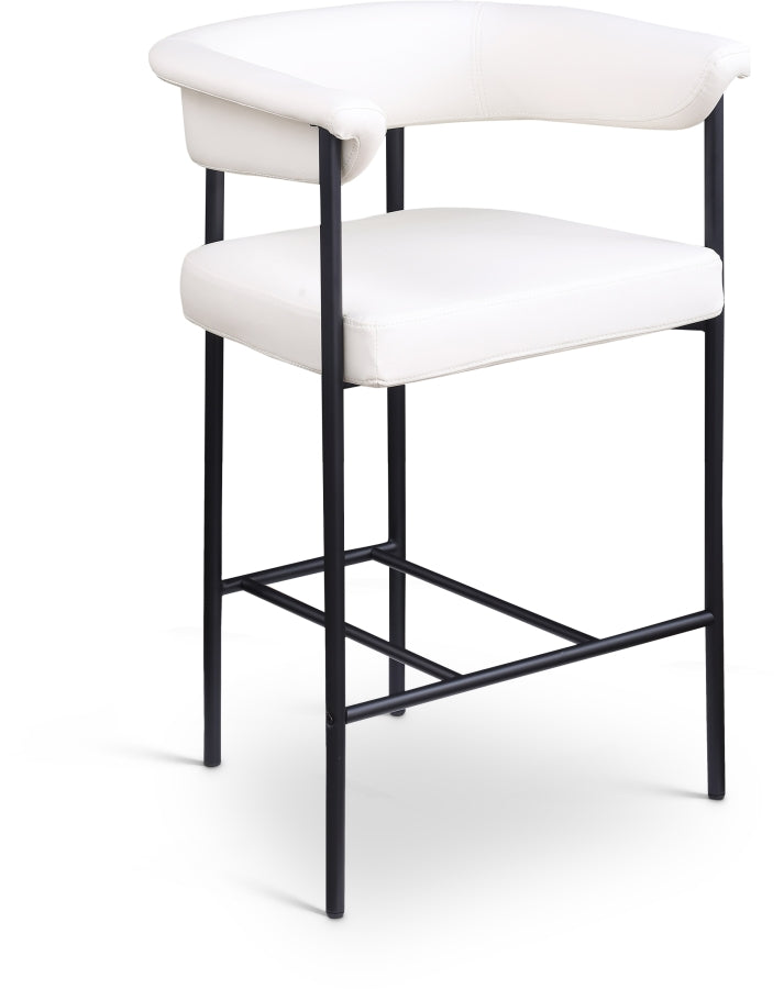 Malin Vegan Leather Upholstered Counter Stool — 428-C - Cream - 428Cream-C