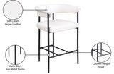 Malin Vegan Leather Upholstered Counter Stool — 428-C - Cream - 428Cream-C Infographic