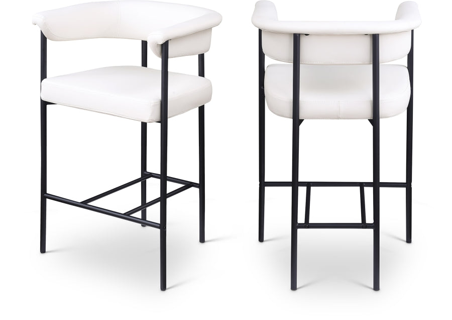 Malin Vegan Leather Upholstered Counter Stool — 428-C - Cream - 428Cream-C Double Chair