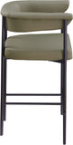 Malin Vegan Leather Upholstered Counter Stool — 428-C - Olive - 428Olive-C alternate view 3