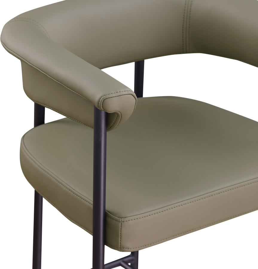 Malin Vegan Leather Upholstered Counter Stool — 428-C - Olive - 428Olive-C alternate view 6