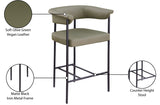 Malin Vegan Leather Upholstered Counter Stool — 428-C - Olive - 428Olive-C Infographic