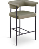 Malin Vegan Leather Upholstered Counter Stool — 428-C - Olive - 428Olive-C