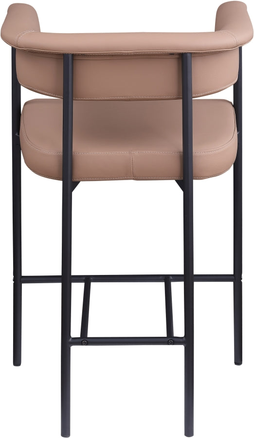 Malin Vegan Leather Upholstered Counter Stool — 428-C - Tan - 428Tan-C alternate view 4