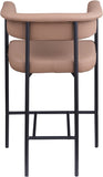 Malin Vegan Leather Upholstered Counter Stool — 428-C - Tan - 428Tan-C alternate view 4