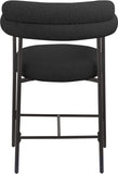 Blake Boucle Fabric Upholstered Counter Stool — 986-C - Black - 986Black-C alternate view 2