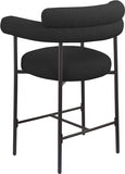 Blake Boucle Fabric Upholstered Counter Stool — 986-C - Black - 986Black-C alternate view 3