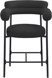 Blake Boucle Fabric Upholstered Counter Stool — 986-C - Black - 986Black-C alternate view 4