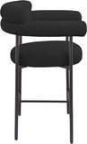 Blake Boucle Fabric Upholstered Counter Stool — 986-C - Black - 986Black-C alternate view 5