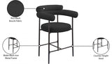 Blake Boucle Fabric Upholstered Counter Stool — 986-C - Black - 986Black-C Infographic