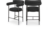 Blake Boucle Fabric Upholstered Counter Stool — 986-C - Black - 986Black-C Double Chair