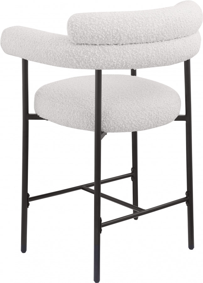 Blake Boucle Fabric Upholstered Counter Stool — 986-C - Cream - 986Cream-C alternate view 3