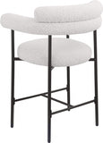 Blake Boucle Fabric Upholstered Counter Stool — 986-C - Cream - 986Cream-C alternate view 3