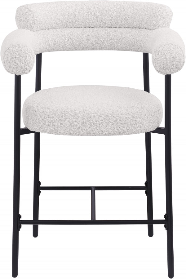 Blake Boucle Fabric Upholstered Counter Stool — 986-C - Cream - 986Cream-C alternate view 4