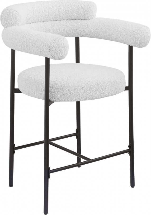 Blake Boucle Fabric Upholstered Counter Stool — 986-C - Cream - 986Cream-C