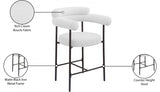 Blake Boucle Fabric Upholstered Counter Stool — 986-C - Cream - 986Cream-C Infographic