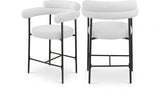 Blake Boucle Fabric Upholstered Counter Stool — 986-C - Cream - 986Cream-C Double Chair