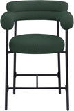 Blake Boucle Fabric Upholstered Counter Stool — 986-C - Green - 986Green-C alternate view 4