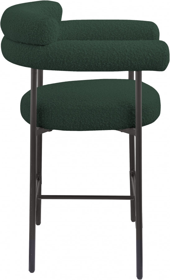 Blake Boucle Fabric Upholstered Counter Stool — 986-C - Green - 986Green-C alternate view 5