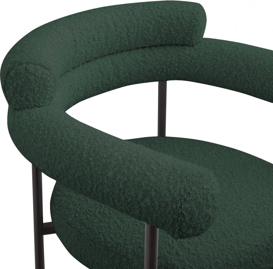 Blake Boucle Fabric Upholstered Counter Stool — 986-C - Green - 986Green-C alternate view 6