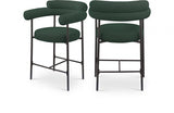 Blake Boucle Fabric Upholstered Counter Stool — 986-C - Green - 986Green-C Double Chair