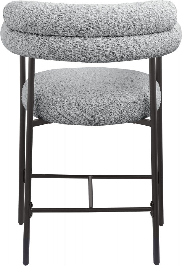 Blake Boucle Fabric Upholstered Counter Stool — 986-C - Grey - 986Grey-C alternate view 2