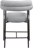 Blake Boucle Fabric Upholstered Counter Stool — 986-C - Grey - 986Grey-C alternate view 2