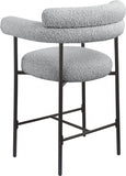 Blake Boucle Fabric Upholstered Counter Stool — 986-C - Grey - 986Grey-C alternate view 3