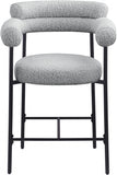 Blake Boucle Fabric Upholstered Counter Stool — 986-C - Grey - 986Grey-C alternate view 4