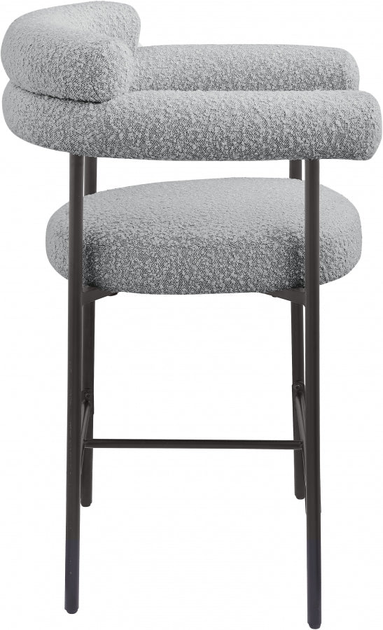 Blake Boucle Fabric Upholstered Counter Stool — 986-C - Grey - 986Grey-C alternate view 5