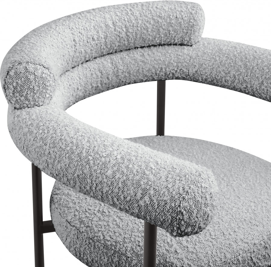 Blake Boucle Fabric Upholstered Counter Stool — 986-C - Grey - 986Grey-C alternate view 6