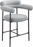 Blake Boucle Fabric Upholstered Counter Stool — 986-C - Grey - 986Grey-C