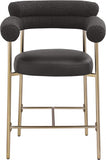 Blake Vegan Leather And Boucle Fabric Upholstered Counter Stool — 994-C - Black - 994Black-C alternate view 4