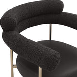 Blake Vegan Leather And Boucle Fabric Upholstered Counter Stool — 994-C - Black - 994Black-C alternate view 6