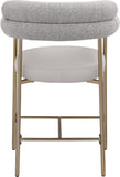 Blake Vegan Leather And Boucle Fabric Upholstered Counter Stool — 994-C - Taupe - 994Taupe-C alternate view 2