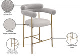 Blake Vegan Leather And Boucle Fabric Upholstered Counter Stool — 994-C - Taupe - 994Taupe-C Infographic
