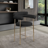 Blake Boucle Fabric Upholstered Counter Stool — 993-C - Black - 993Black-C alternate view 1