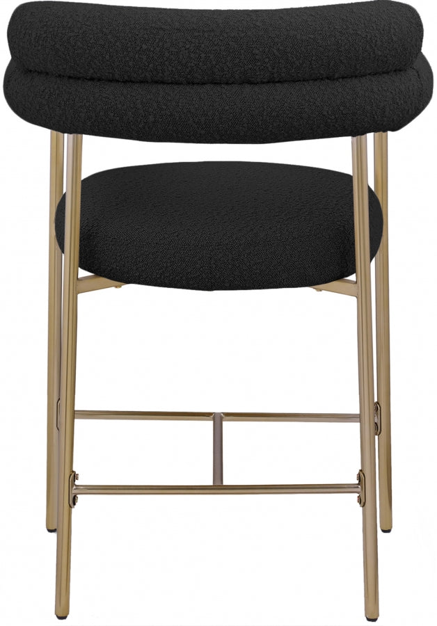 Blake Boucle Fabric Upholstered Counter Stool — 993-C - Black - 993Black-C alternate view 2