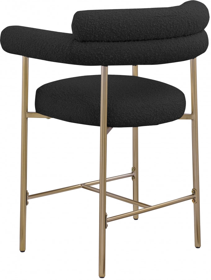 Blake Boucle Fabric Upholstered Counter Stool — 993-C - Black - 993Black-C alternate view 3