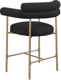Blake Boucle Fabric Upholstered Counter Stool — 993-C - Black - 993Black-C alternate view 3