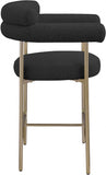 Blake Boucle Fabric Upholstered Counter Stool — 993-C - Black - 993Black-C alternate view 5