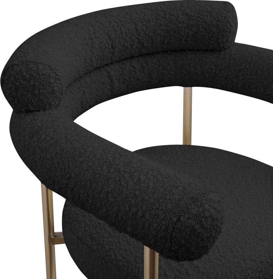 Blake Boucle Fabric Upholstered Counter Stool — 993-C - Black - 993Black-C alternate view 6