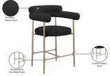 Blake Boucle Fabric Upholstered Counter Stool — 993-C - Black - 993Black-C Infographic